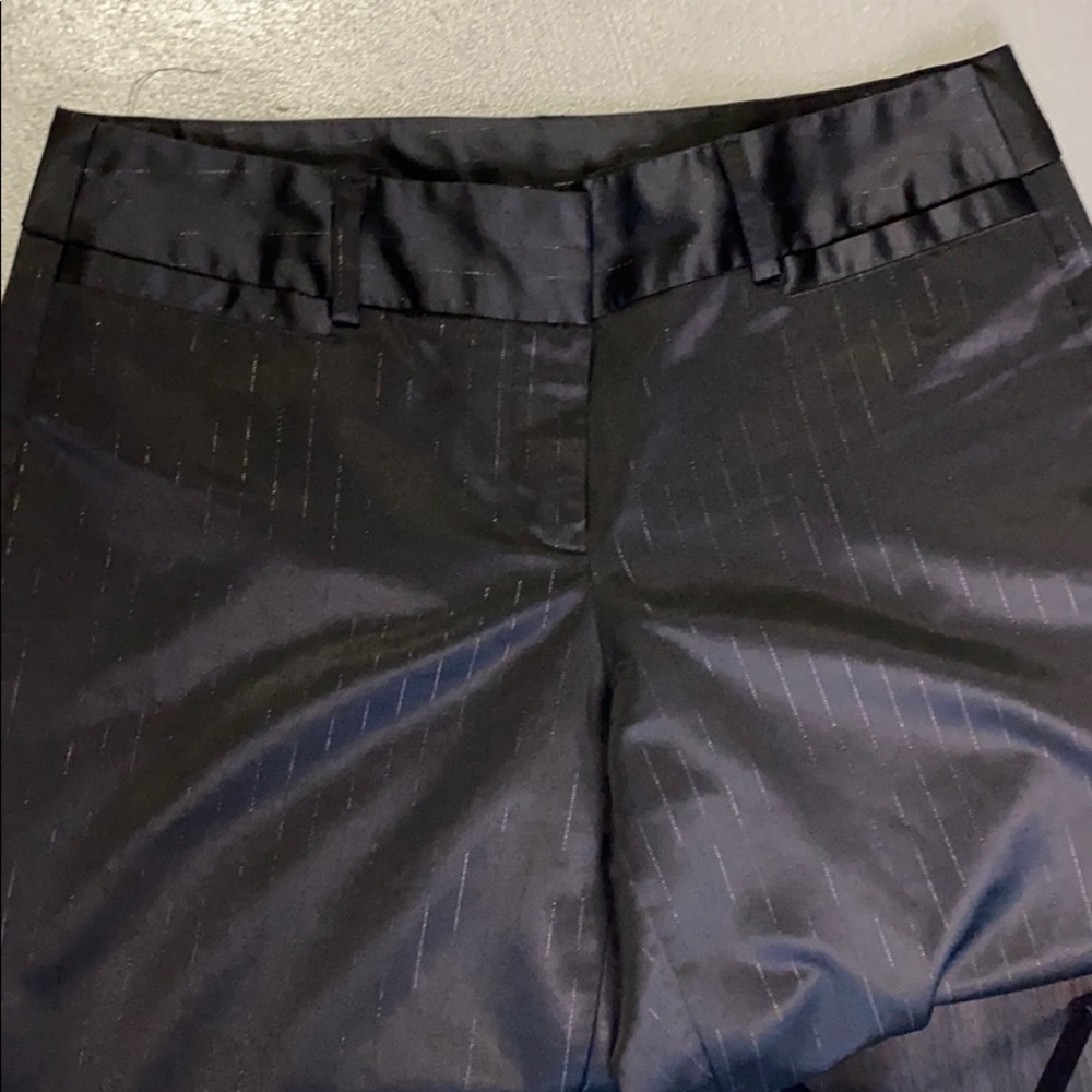 Silk Black/Silver Pinstripe Pant